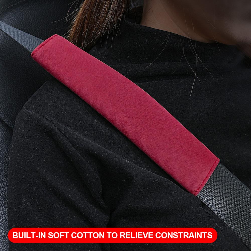 Leather and Suede Car Seat Belt Shoulder Cover Seat Belt Pad Car Styling Interior Seat Belt Cover Accessories