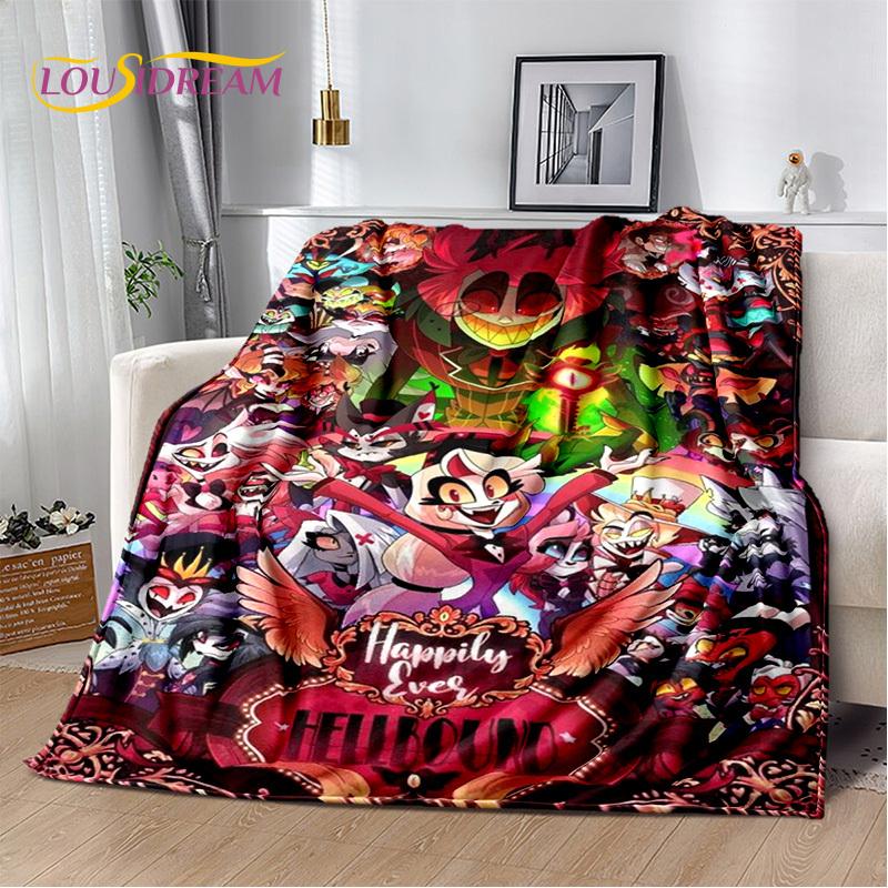 3D мультфильм H-Helluva Boss Blitzo H-Hazbin Hotel мягкие одеяла, сохраняющие тепло плед для пикника кровати дивана дома спальня подарок ребенку