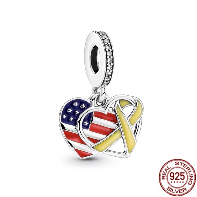 Подвеска с несколькими узорами подходит для браслета/ожерелья из стерлингового серебра 925 пробы, подвеска из бисера, ювелирные изделия для мамы, фестиваля