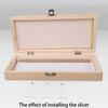 Деревянный ящик для хранения слайдов Металлическая петля Надежный Биология Стеклянные слайды для образцов Лабораторное оборудование Деталь для 50 шт. Слайды для микроскопа