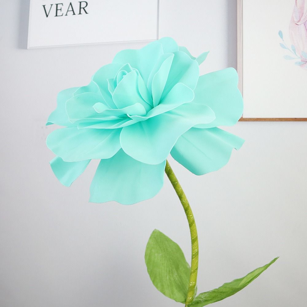 50 см крупномасштабный цветок розы из полиэтилена, гигантские цветы ручной работы, новый искусственный цветок розы