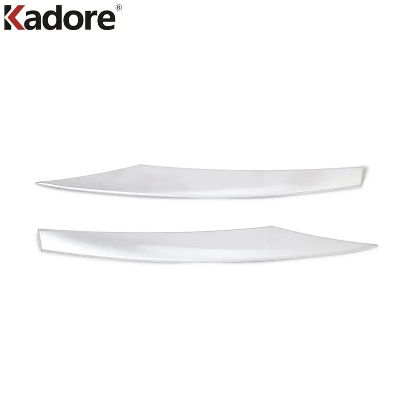 Front Fog Light Lamp Eyebrow Cover Trim For Jaguar F-PACE 2016 2017 2018 Matte Car Foglight Foglamp Eyelid Strip Accessories