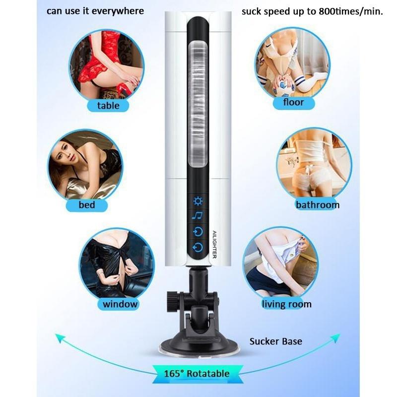 New Male Electric Masturbator Sucking Male Masturbator Heating Masturbation Cup Larger Size Hands Free Ass 6 Vibrating Modes 6 Sexy Voice Sex Toys
