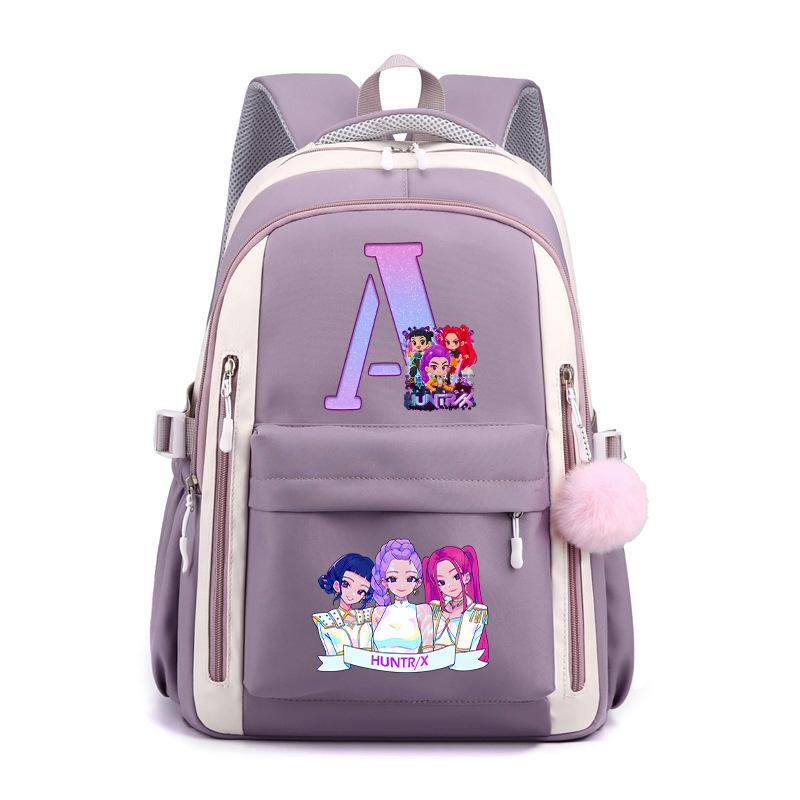 Korean Version Of Small Fresh Animation Cartoon Letter Printing Backpack College Style Male And Female Versatile Student Schoolbag