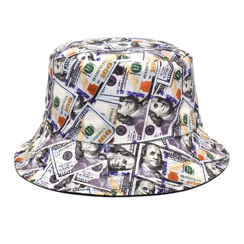 New Printed Fisherman Hat Fashionable And Trendy Basin Hat Autumn And Winter Outdoor Sun Protection And Sunshade Warm Hat