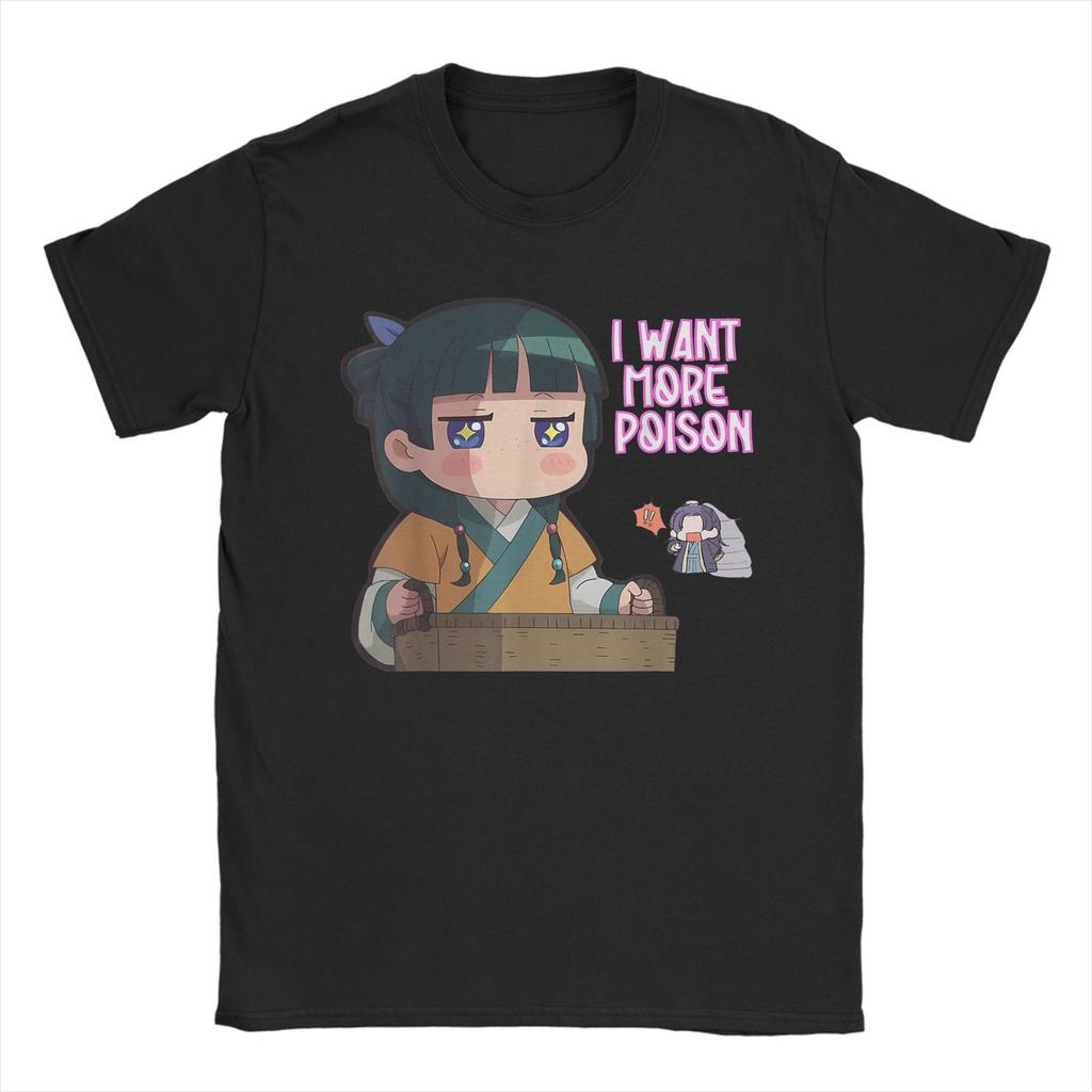 Футболка для мужчин «Дневники аптекаря Мао Мао» Милая аниме-девушка Смешная юмористическая хлопковая футболка Футболки с коротким рукавом Идеи для подарка Топы