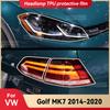 Для Volkswagen GOLF MK7 2014-2020 Автомобильная фара Прозрачная защитная пленка из ТПУ Передний свет Наклейка для изменения цвета
