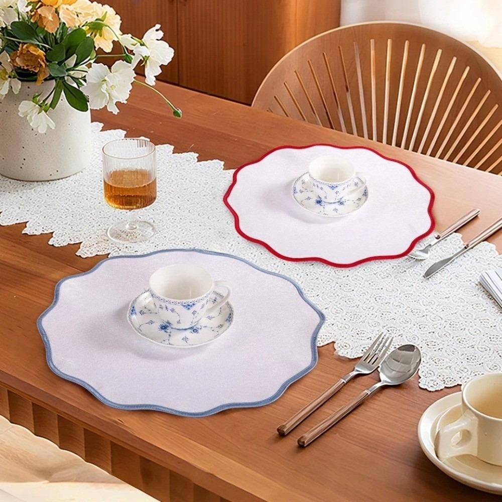 Double-Sided Heat Insulation Pad Non-Slip Table Mats Exquisite Linen Dining Mat Kitchen