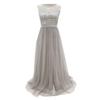 Женские серые длинные платья для выпускного вечера Вечерние платья Выпускные платья для вечеринок Женские платья без рукавов