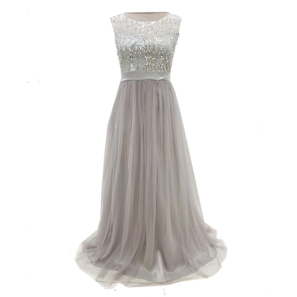 Женские серые длинные платья для выпускного вечера Вечерние платья Выпускные платья для вечеринок Женские платья без рукавов
