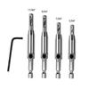 3/4Pcs Steel Positioning Hole Opener Silver Woodworking Hinge Drilling Durable Hinge Drill Bits
