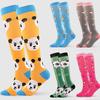 Women's Absorb Sweat Cartoon  Print Nylon Long Tube Compression Outdoor Sports Socks