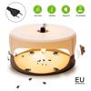 Flea Trap Dome Flea Bed Bug Trap with 2 Trapping Boards, Odorless Non-toxic Flea Killer Trap Pad, Flea Trap Light Children and Pets Friendly