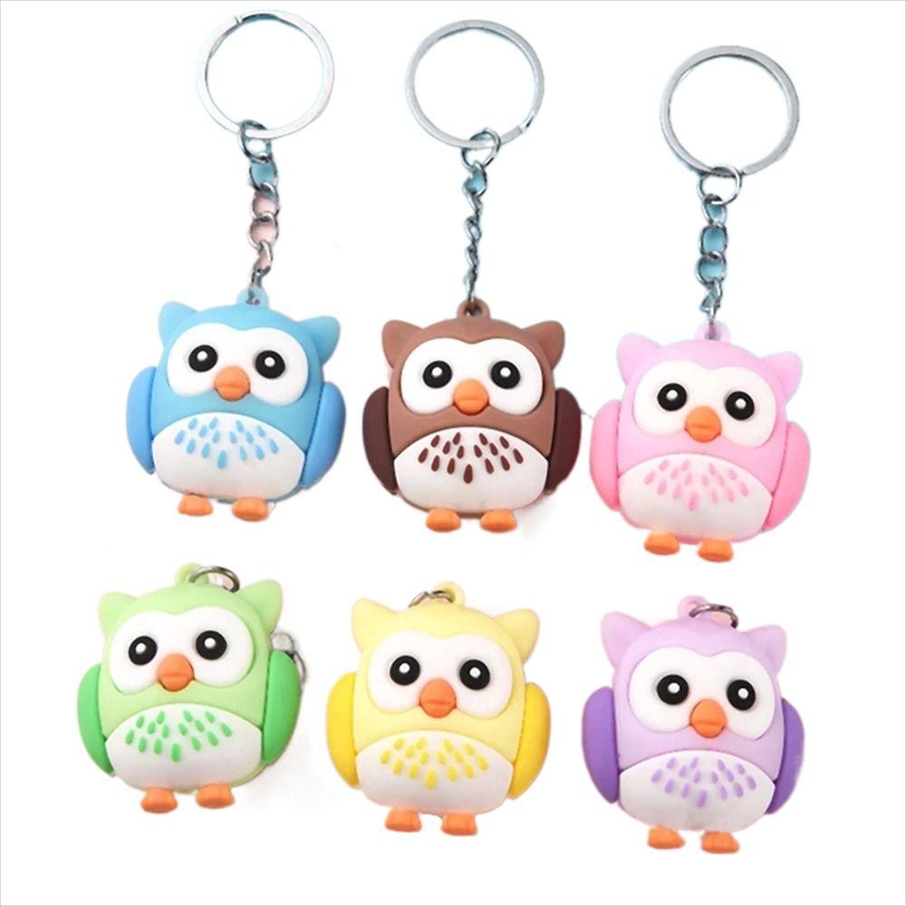 Party Birthday Gifts Student Gift Bag Charms Owl Keychain Animal Keyring Owl Pendant Car Keychain