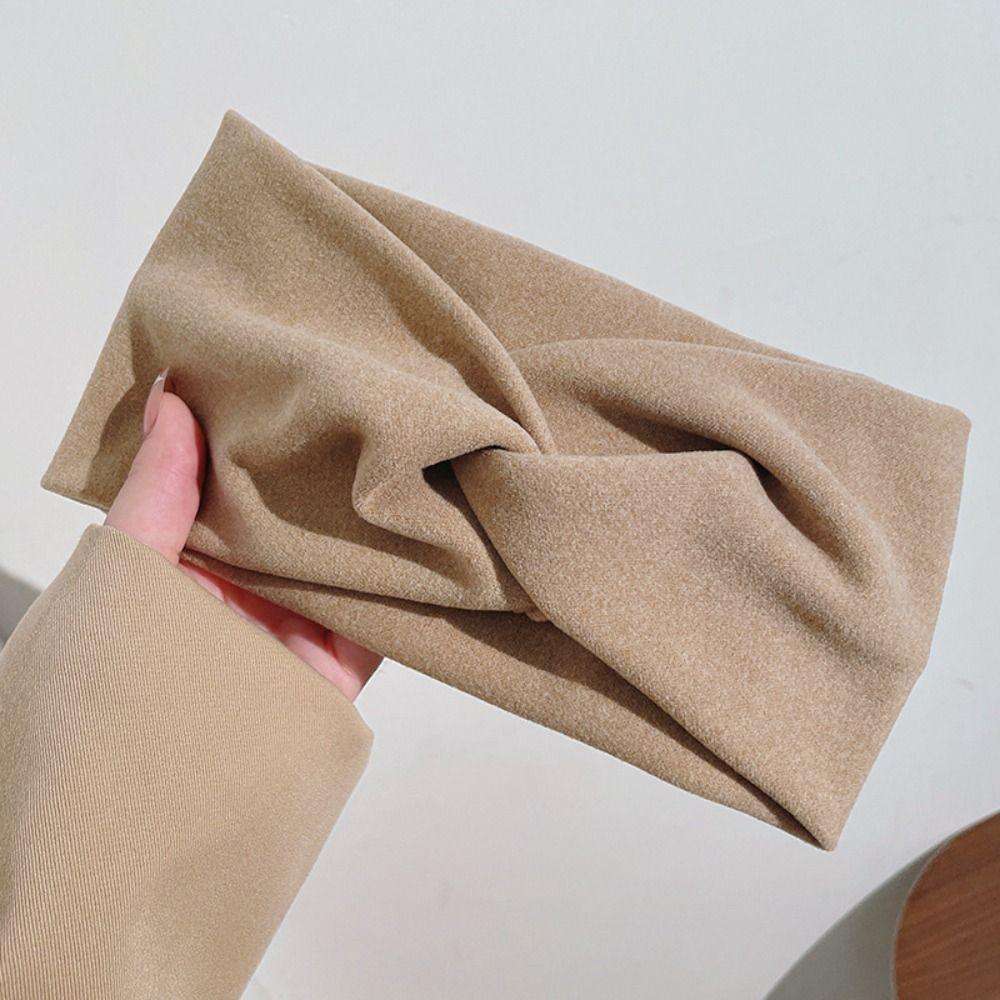 Solid Color Wide Headband Elastic Turban Workout Headband New Sports Yoga Hair Band for Wash Face