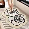 Flower Bathroom Wire Ring Non-slip Mat Shower Room Bathroom Bathroom Mat for The Elderly Easy To Clean