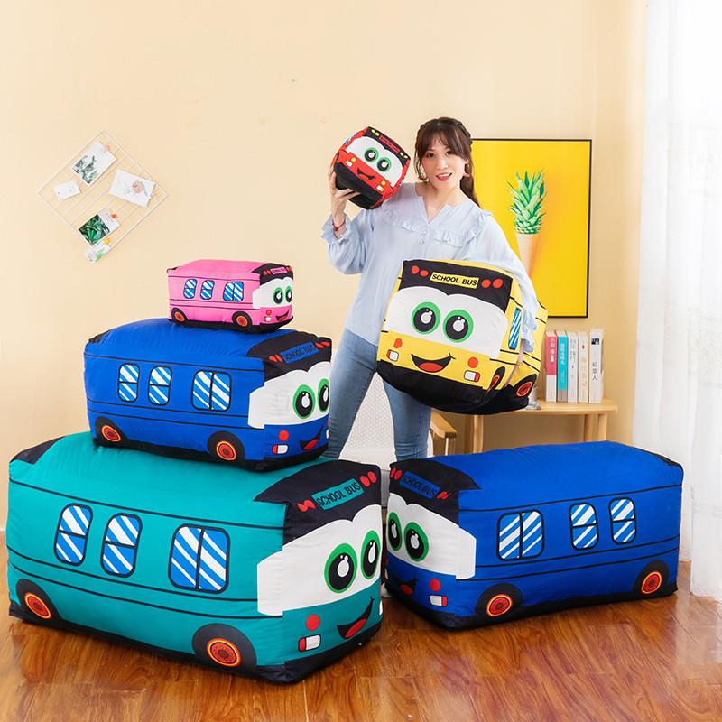 Очаровательная плюшевая игрушка-подушка в виде автобуса, мультяшный дизайн, декор детской комнаты, подарок на день рождения