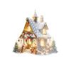 Christmas Village House Desktop Ornament Cute Christmas Figures Buildings Landscape Decor