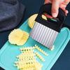 Crinkle Cutter For Potatoes Kitchen Stainless Steel Crinkle Cutter Kitchen Wavy Potato Cutter Crinkle Peeling Cutting Tool