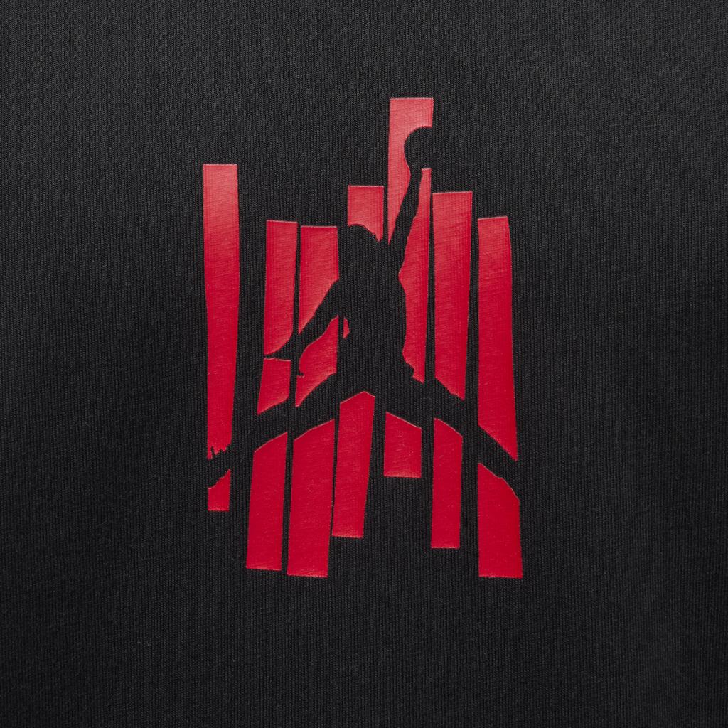 Jordan Футболка с круглым вырезом и коротким рукавом с буквенным принтом, мужская, черная FD7026010