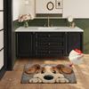 VIKAMA Adorable Puppy Bath Mat Soft, Warm and Noise-Reducing Bathroom Mat for Entrance Hallways Home Decor Rug