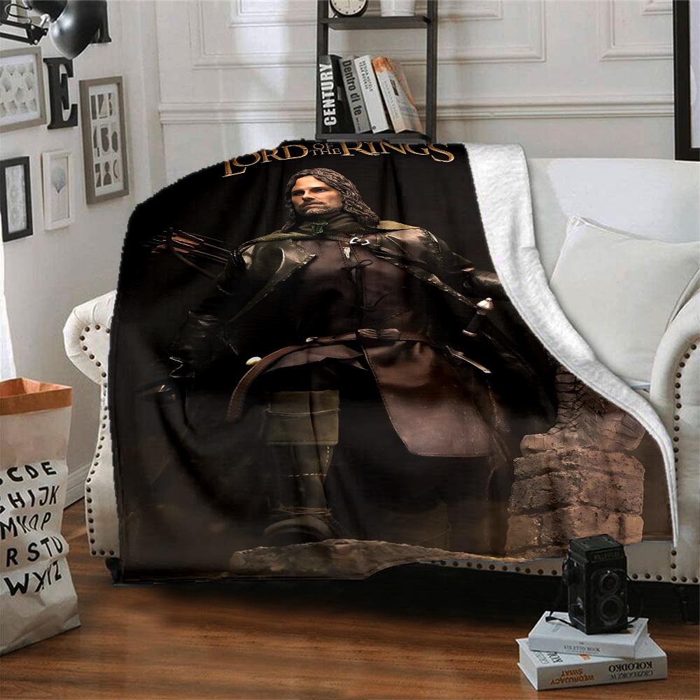 1 шт. Фланелевое одеяло Арагорн Властелин Колец, Мягкое теплое плед для дома, офиса, путешествий, Уютное постельное белье для всех сезонов, Подарок, Офис