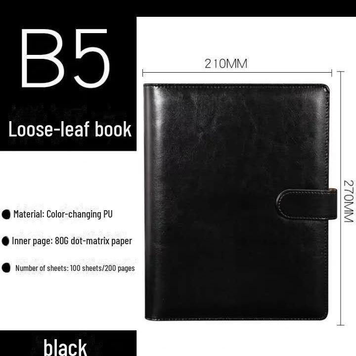 Набор из кожаных блокнотов с магнитной застежкой — с возможностью нанесения логотипа, включает блокноты формата A5 и B5 с отрывными листами в подарочной коробке