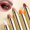 Lazy Sleeper Silkworm Highlight Brightener Eyeshadow Pen Double Head Fine Shimmer Pearl Waterproof Eyeshadow Stick Lasting Setting Women's Makeup