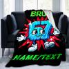 1PC Custom Name "80s Retro Vibes" flannel blanket versatile,all-season throw suitable for the living room,bedroom,camping,travel,and gift