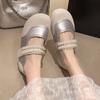 French Retro Mary Jane Shoes Women's 2025 Summer New Versatile Skirt Gentle Bow Ballet Style Shoes