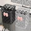Bow Deco Makeup Brush Holder Acrylic Pencil Holder Eye Shadow Storage Box  for Vanity Countertop