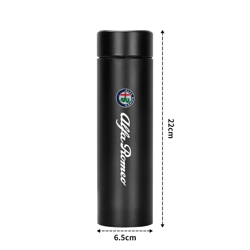 Car Stickers For Alfa Romeo 500ml portable Car smart Thermos mug Insulation cup with temperature display For Alfa Romeo Abarth J