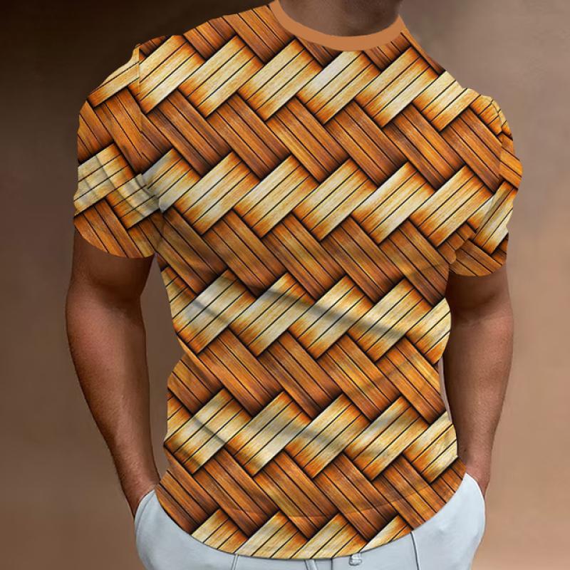 Простая мужская футболка с геометрическим узором и 3D принтом, мужской топ, повседневная повседневная одежда, свободная рубашка большого размера, толстовка в стиле ретро