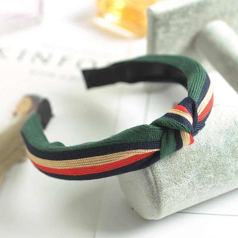 Autumn And Winter Wide-Brimmed Headband Fabric Knotted Corduroy Headband Women'S Japanese And Korean Face Wash Headgear Hair Accessories