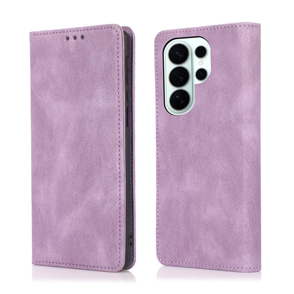 Leather Flip Wallet Case For Samsung Galaxy S25 Edge S26 Ultra S24 FE S23 Plus S22 S25U Kickstand Cash Cards Slots Phone Cover