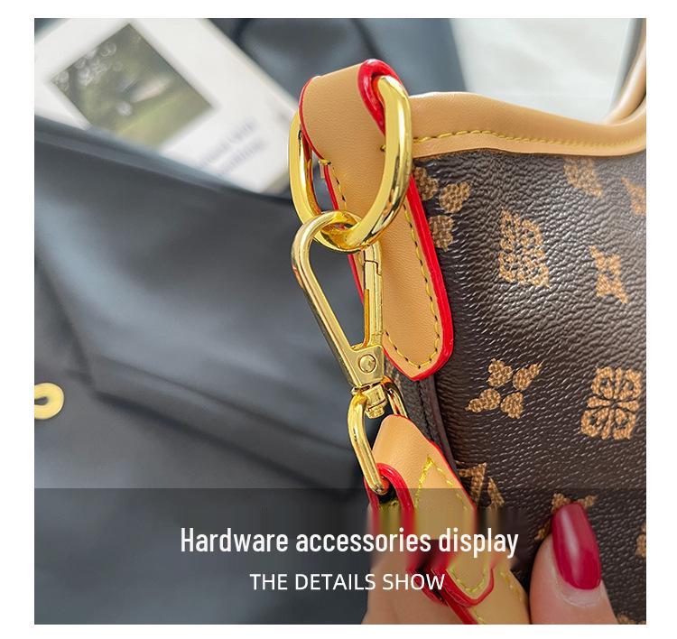 Осень 2025 Высококлассная европейская и американская модная сумка-тоут: Большая вместительность, Повседневная сумка под мышку для поездок на работу, На одно плечо и через плечо.