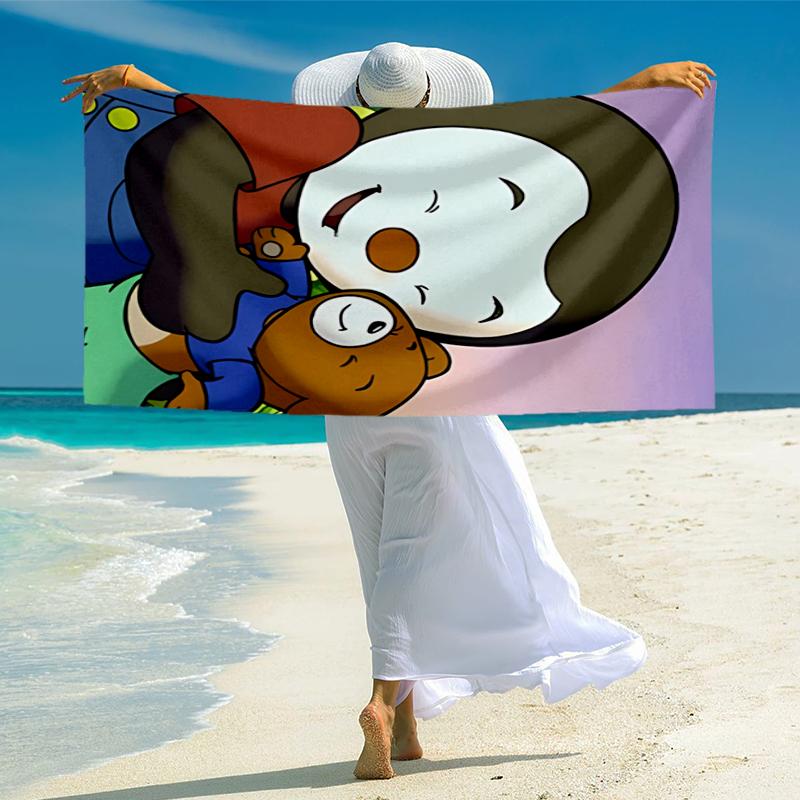 T'choupi Fashion Beach Towel: Ideal for Summer Adventures Soft, absorbent and quick drying suitable for swimming and bathing