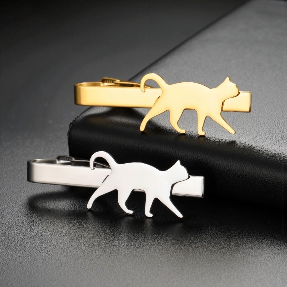Punk Cat Tie Clip Cute Sausage Dog Necktie Buckle Creative Dachshund Tie Pin  Women Men