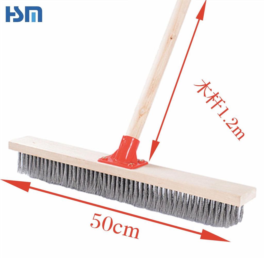 Металлическая щетка для мытья пола с жесткой щетиной и длинной ручкой для удаления кухонных, ванных, плиточных загрязнений, мха, ржавчины и масляных пятен