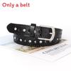 Пояс в панк-стиле, металлический, цельный, с отверстиями, для женского повседневного образа