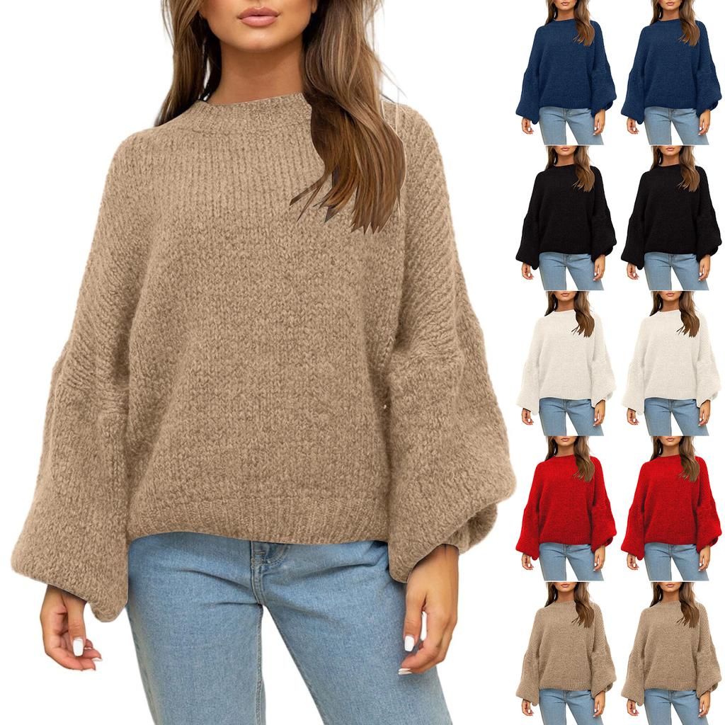 Women's Casual Sweater Solid Color Casual Loose Sweater
