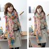 Autumn and Winter Women's New Cotton and Linen Printed Bali Yarn Scarf Shawl Versatile Fashion