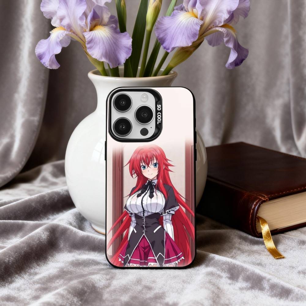 Аниме E-Ecchi H-High S-School DxD Чехол для телефона iPhone17,16,15,14,13,12,11 Plus,Pro Max Черный Конфетный Посеребренный Чехол