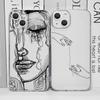 Чехол для IPhone 15 Pro Max для Iphone 11 13 14 PRO MAX 13 12 Mini 7 8 Plus XR XS X SE2 Абстрактный Лицевой Эстетичный Чехол для Телефона