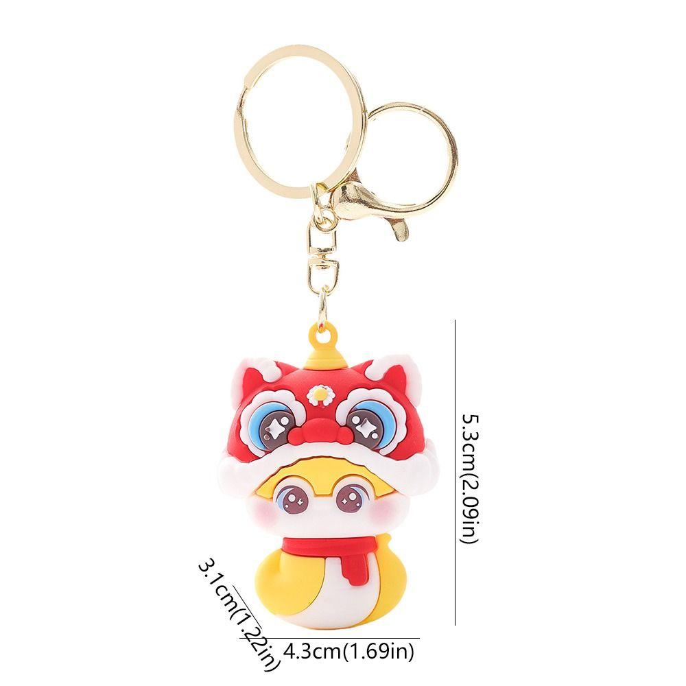 Resin Lucky Snake Key Ring Blessing Chinese New Year Pendant Creative Snake Year Keychain Family