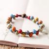 Vintage Multicolor Ceramic Beaded Bracelet For Women Girls Versatile Colorful Ceramic Bracelet Jewelry Accessories Gifts