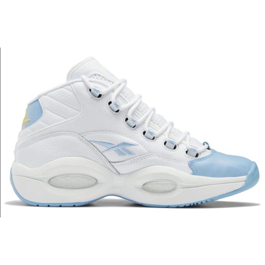 Reebok Мужские кроссовки Question Mid On to the Next Унисекс Белый Облачно-белый Жидкий-синий GW8854
