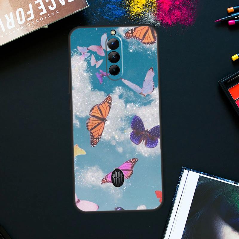 Blue Butterflies Nursery Case For ZTE Nubia Red Magic 8 8S Pro Plus RedMagic 9 Pro Plus 6 7 6S 7S Pro 5S 6R 5G Cover