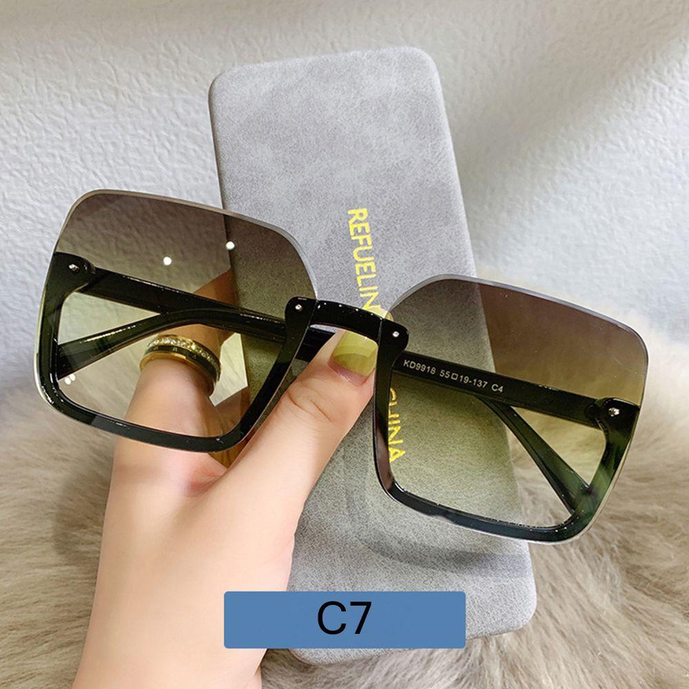 Luxury UV400 Vintage Oversized Sunglasses Eyewear for Lady Big Frame Women Square Sun Glasses