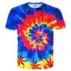 Colour 3D Print Colorful Graffiti Graphic T Shirt For Men Casual Short Sleeve Novelty Tee Tops Crew Neck Oversized Mens T Shirt Clothes